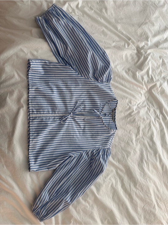 Zara Tops - Zara Cotton Tie-Front Blouse